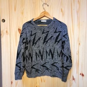 Vintage Gray and Black Nan Dorsey Sweater